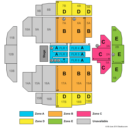 Tacoma Dome Bill Gaither Zone Seating Chart